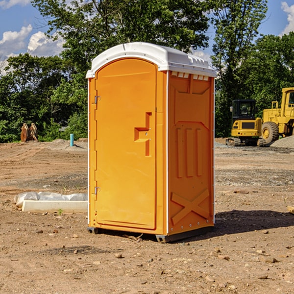 can i customize the exterior of the portable restrooms with my event logo or branding in Alfred Texas